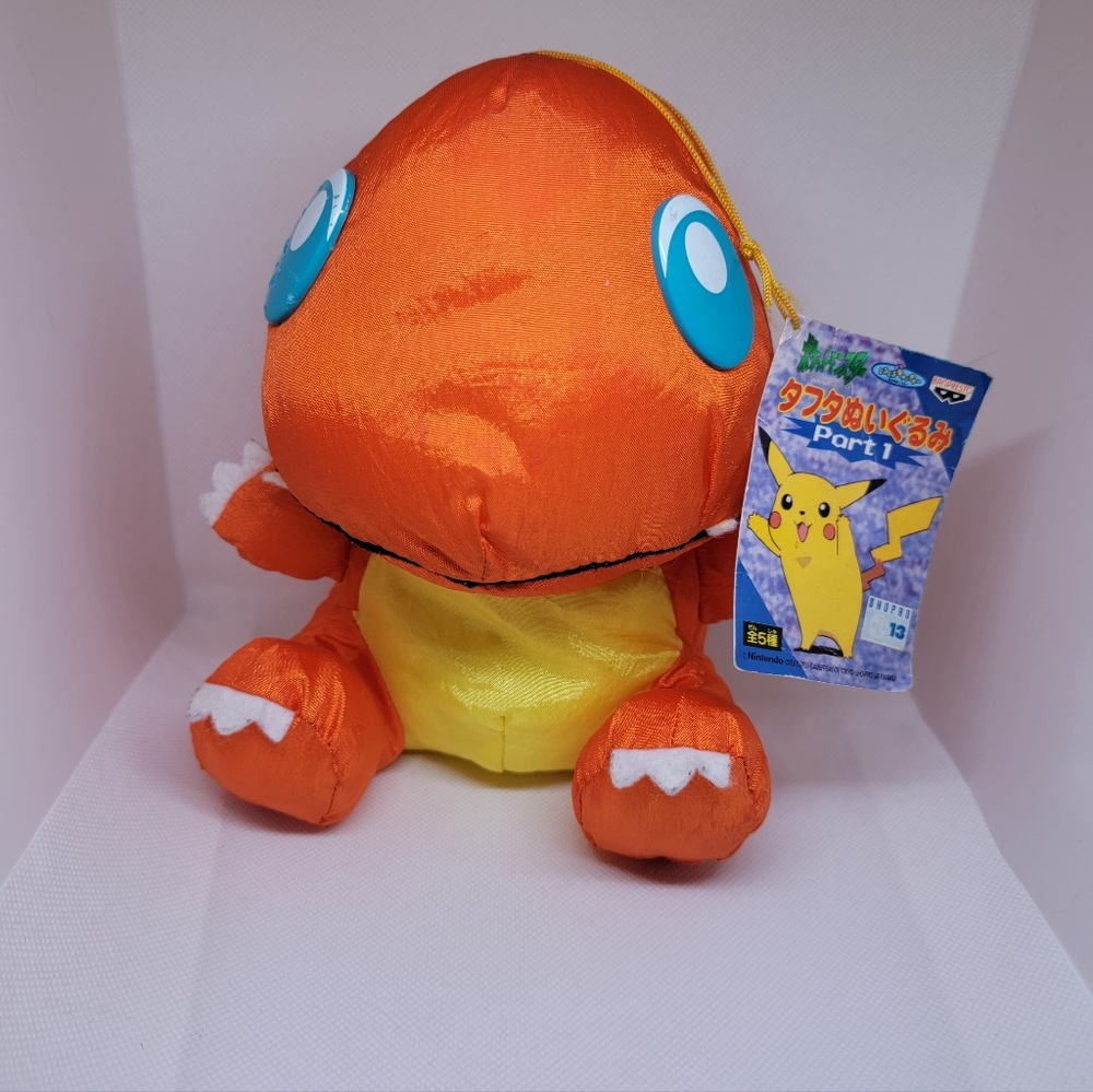VINTAGE 1998 Japan Release Pokemon CHARMANDER Nylon Plush *with tag, some TLC*